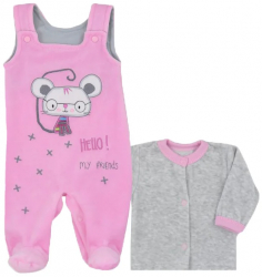 Compleu 2 piese pentru fete Koala Hello 04-846R-56-cm Roz 