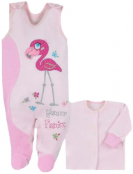 Compleu 2 piese salopeta si bluza copii Koala Ptaszki 2627-R-74-cm Roz 