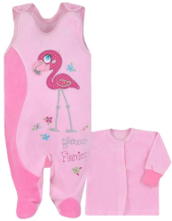 Compleu 2 piese salopeta si bluza pentru Koala Ptaszki 2627-R1-74-cm Roz 