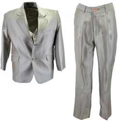Costum elegant 3 piese pentru baieti LA Kids CE-20-104-110-cm Crem