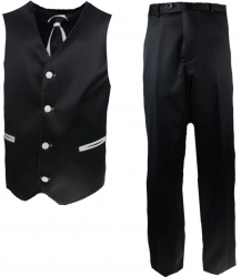 Costum elegant pentru baieti LA Kids CC-10-146-cm Negru 