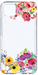 Husa BestCase Compatibila Cu Realme C21 Flowers 2MM Soft Silicon prot cam T 56 