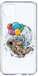 Husa BestCase Compatibila Cu Realme C21 Happy Astronaut 2MM Soft Silicon prot cam T 773 
