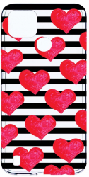 Husa BestCase Compatibila Cu Realme C21 hearts 2MM Soft Silicon prot cam T 102 