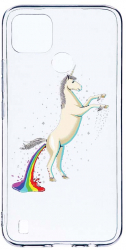 Husa BestCase Compatibila Cu Realme C21 Unicorn Rainbow 2MM Soft Silicon prot cam T 529 