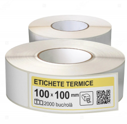 Role etichete termice autoadezive 100x100 mm 2000 etichete rola 