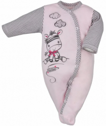 Salopeta cu maneca lunga pentru copii Koala Zebra 2954-R-62 Roz 