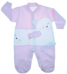 Salopeta cu maneca lunga pentru fete Gaye Bebe 2109-56-cm Roz 