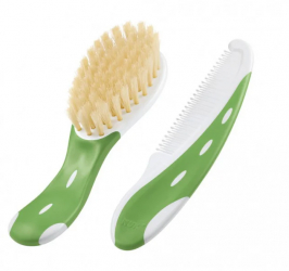 Set 2 piese perie si pieptan Nuk 256236-V Verde 