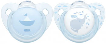 Set 2 suzete ortodontice din silicon Nuk Baby Blue 730132 Albastru 