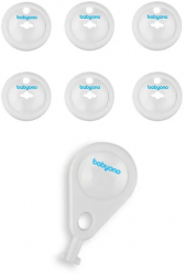 Set 6 protectii pentru priza BabyOno 950A Alb 