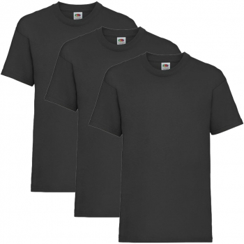 Set de tricouri Baiat 100 Bumbac 3 piese 128 CM Negru 