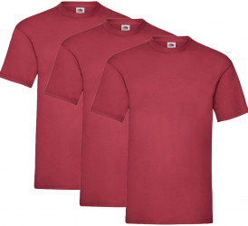 Set de tricouri barbati 100 bumbac 3 piese M Rosu