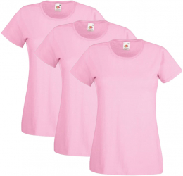 Set de tricouri dama 100 bumbac 3 piese Size M Roz 