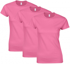 Set de tricouri dama 100 bumbac 3 piese Size S Roz 