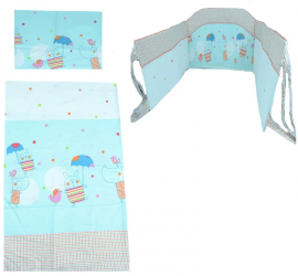 Set lenjerie de pat 3 piese 100 x 135 cm pentru copii Mini Junior SLPSB-24 