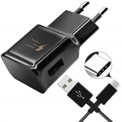 Incarcator Samsung A21 A21S A22 High Quality Fast ChargerTA200EBE-DG970BBE Type C 1M Negru 