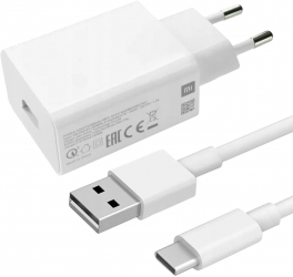 Incarcator Xiaomi Redmi Note 9 Redmi Note 9S Redmi Note 9T MDY-10-EL 27W 5A Quick Charge cu cablu Type C Alb 
