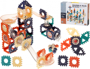 Set blocuri de constructie KIK pista bile 110 elemente 3 ani+ multicolor 