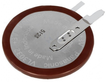 Acumulator cheie/reincarcabil Bmw Panasonic VL-3032/VCN 3V 100 mAh 2pin pentru PCB fixare vertical and Oslash 30x3.9mm 
