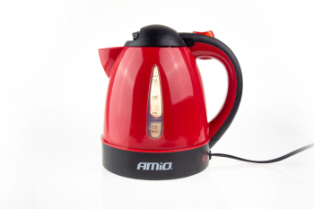 Fierbator/cana alectrica Amio 1000 ml/1L 24V 300 W inox/plastic ABS rosu 