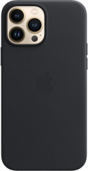 Husa de protectie Apple Leather Case with MagSafe pentru iPhone 13 Pro Max Midnight 