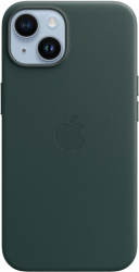 Husa de protectie Apple Leather Case with MagSafe pentru iPhone 14 Forest Green 