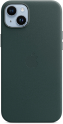Husa de protectie Apple Leather Case with MagSafe pentru iPhone 14 Plus Forest Green 