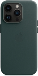 Husa de protectie Apple Leather Case with MagSafe pentru iPhone 14 Pro Forest Green 