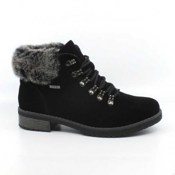 Ghete dama din piele Maria Conti negru cu TEX 38 