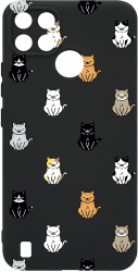 Husa Bestcase comp cu Realme C21 Cat Pattern SLIM SLIM 1.2MM Microfibra prot cam PB 1027 