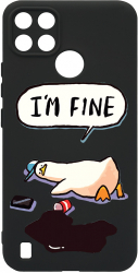 Husa Bestcase comp cu Realme C21 Duck Life - Im Fine SLIM SLIM 1.2MM Microfibra prot cam PB 963 