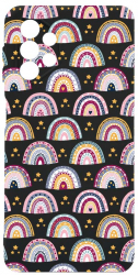 Husa Bestcase comp cu Samsung Galaxy A32 5G / Galaxy M32 5G Rainbow Hand Drawn SLIM 1.2MM Microfibra prot cam PB 839 