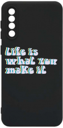 Husa Bestcase comp cu Samsung Galaxy A50 / Galaxy A30s Life is What You Make It SLIM 1.2MM Microfibra prot cam PB 491 