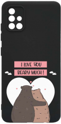 Husa Bestcase comp cu Samsung Galaxy A51 I Love U Beary Much SLIM 1.2MM Microfibra prot cam PB 766 