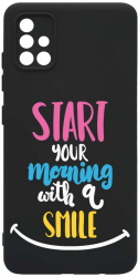 Husa Bestcase comp cu Samsung Galaxy A51 Smile At Morning SLIM 1.2MM Microfibra prot cam PB 47 