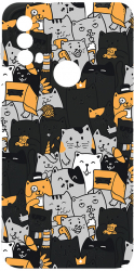Husa Bestcase comp cu Samsung Moto E20 / E30 / E40 Cat Pattern SLIM 1.2MM Microfibra prot cam PB 1030 
