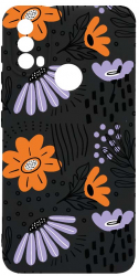 Husa Bestcase comp cu Samsung Moto E20 / E30 / E40 Flowers - Pastel Colors SLIM 1.2MM Microfibra prot cam PB 757 