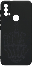 Husa Bestcase comp cu Samsung Moto E20 / E30 / E40 Skeleton Hand FU SLIM 1.2MM Microfibra prot cam PB 965 