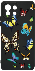 Husa Bestcase comp cu Xiaomi Mi 11 Lite Beautiful Color Butterflies SLIM 1.2MM Microfibra prot cam PB 992 