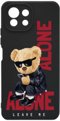 Husa Bestcase comp cu Xiaomi Mi 11 Lite Leave Me Alone Teddy Bear SLIM 1.2MM Microfibra prot cam PB 922 