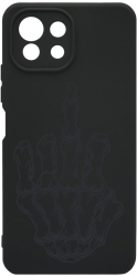 Husa Bestcase comp cu Xiaomi Mi 11 Lite Skeleton Hand FU SLIM 1.2MM Microfibra prot cam PB 965 