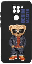 Husa Bestcase comp cu Xiaomi Redmi Note 9 Denim Master - Teddy Bear SLIM 1.2MM Microfibra prot cam PB 927 