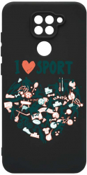 Husa Bestcase comp cu Xiaomi Redmi Note 9 I Love Sport SLIM 1.2MM Microfibra prot cam PB 803 