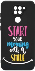 Husa Bestcase comp cu Xiaomi Redmi Note 9 Smile At Morning SLIM 1.2MM Microfibra prot cam PB 47 