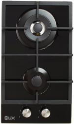 Plita incorporabila LDK Linares WOK JZ2BK30 Gaz 2 arzatoare Aprindere electrica WOK Gratar fonta Siguranta 30 cm Negru 