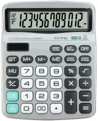 Calculator de Birou MRG MNT9786 12 Digits LCD Verificare 112 Pasi 