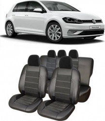 Huse scaune auto dedicate Alcantara VW Golf 7 Piele si catifea 