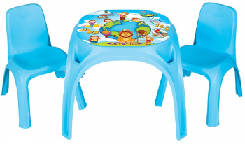 Masuta cu doua scaunele Pilsan King Study Table Bleu-03422 