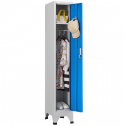 Vestiar metalic Premium cu picioare 1 usa color albastru 300x450x1920 mm LxlxH neasamblat Extra Plus 